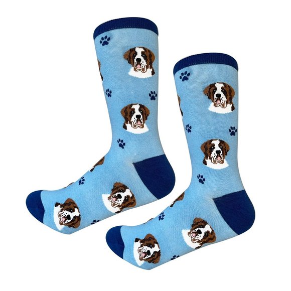 Sock Daddy Accessories - 🐶 Saint Bernard Dog Socks – Fun Unisex Socks for Crazy Dog Lovers